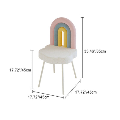 Zeitgenössischer nordischer Hocker aus gefrostetem Samt und Kohlenstoffstahl ohne Rückenlehne für das Schlafzimmer 