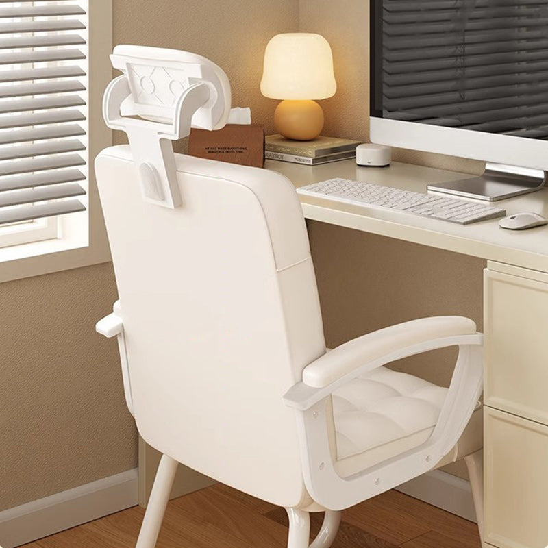 Modern Simplicity PU Solid Wood Emulsion Desk Chair Backrest Armrest For Home Office