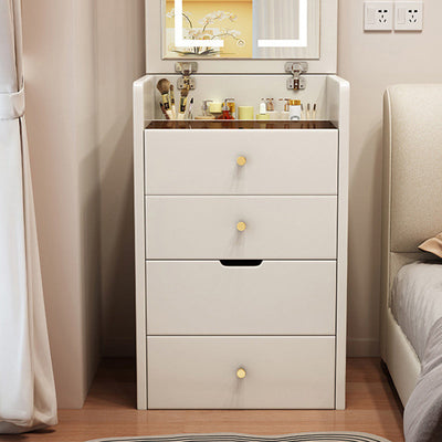 Modern Simplicity Leather Wood Makeup Vanity 2 - Drawer For Bedroom