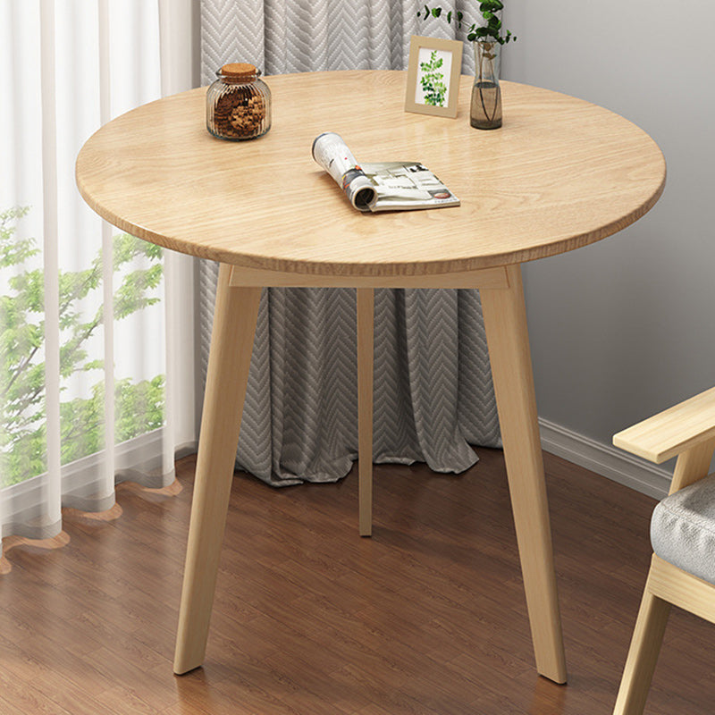 Modern Minimalist Round Density Fiberboard Wood Coffee Table 3 - Leg For Living Room