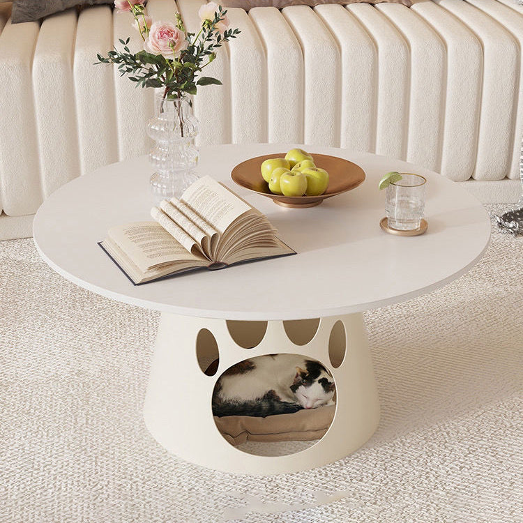 Contemporary Creative Round Cat Scratching Coffee Table 1 - Cabinet For Living Room