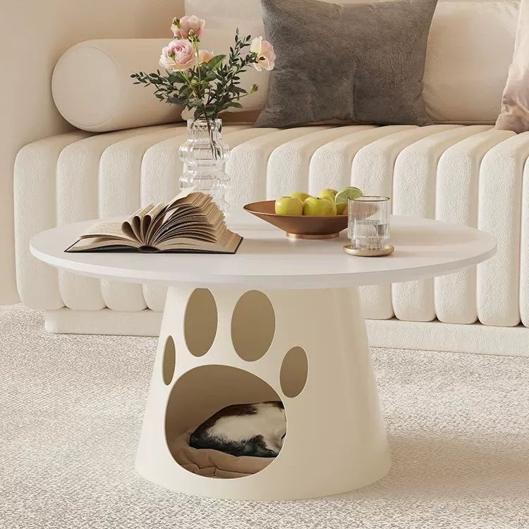 Contemporary Creative Round Cat Scratching Coffee Table 1 - Cabinet For Living Room