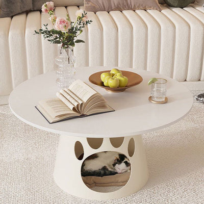 Contemporary Creative Round Cat Scratching Coffee Table 1 - Cabinet For Living Room