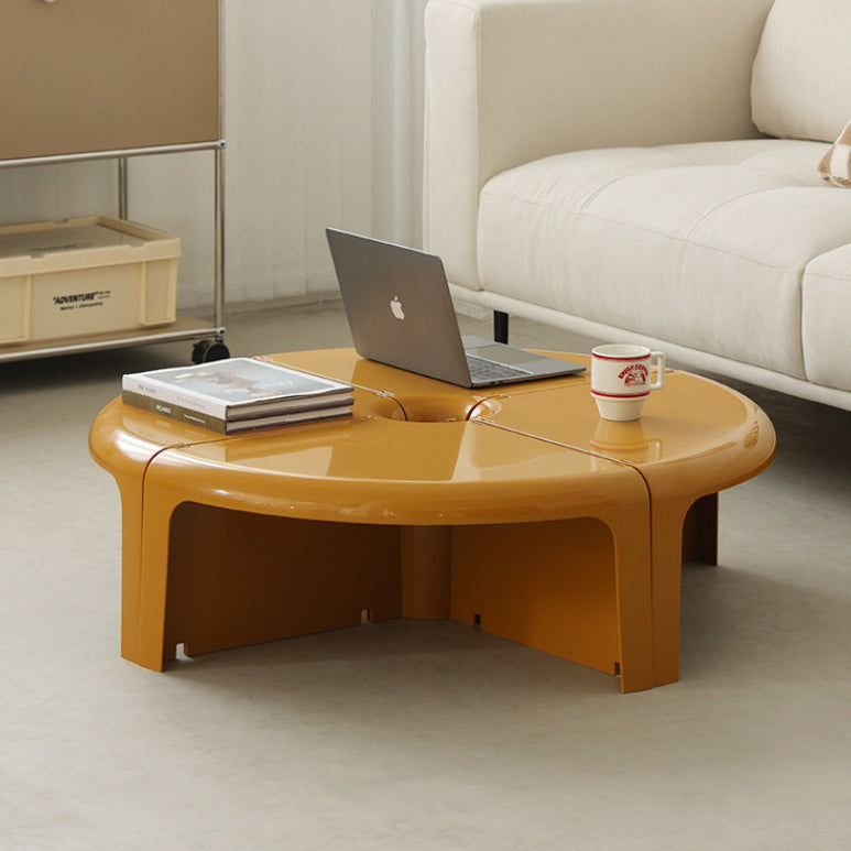 Modern Simplicity Round Splicing ABS Coffee Table 4 - Tier For Living Room