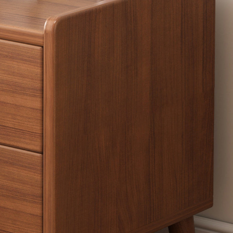 Contemporary Retro Cube Square Medium Density Fiberboard Nightstand 2 - Drawer For Bedroom