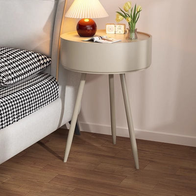 Modern Simplicity Round PP Stainless Steel Side Table 3 - Leg For Living Room