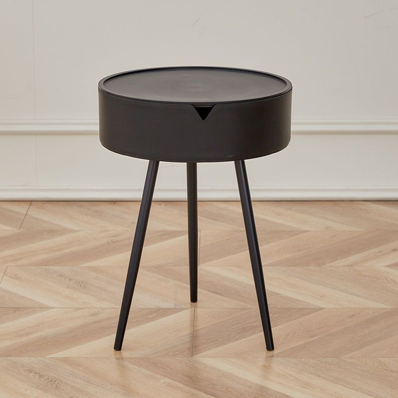 Modern Simplicity Round PP Stainless Steel Side Table 3 - Leg For Living Room