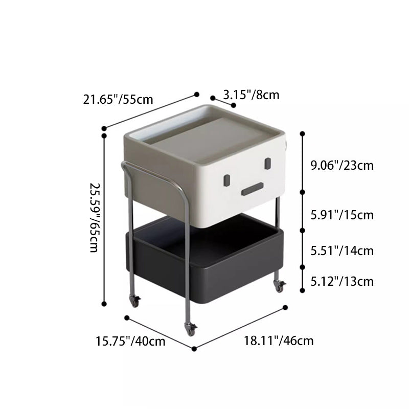 Contemporary Creative Robot Medium Density Fiberboard Stainless Steel Side Table 2 - Cabinet For Living Room