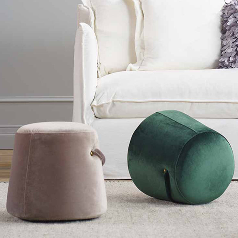 Modern Simplicity Round Square Fabric Sponge Footstool For Living Room