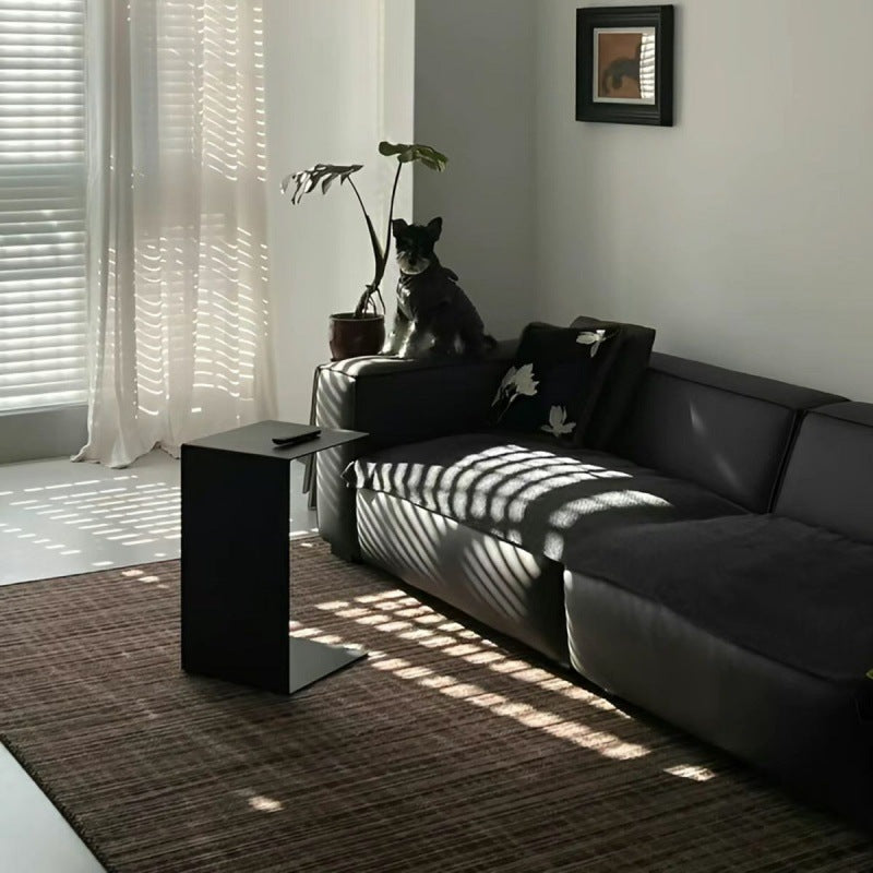 Modern Minimalist Geometry Steel Plate End Table 2 - Tier For Living Room