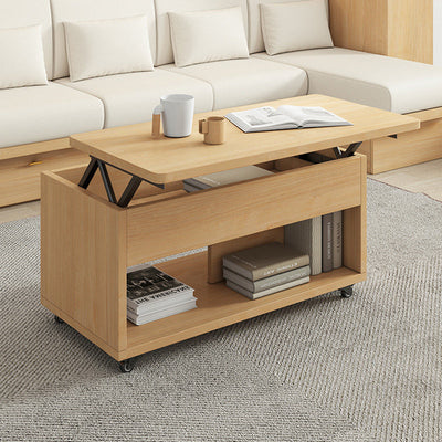 Modern Minimalist Rectangle Medium Density Fiberboard Hardware Coffee Table 3 - Tier For Living Room