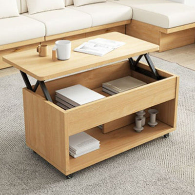 Modern Minimalist Rectangle Medium Density Fiberboard Hardware Coffee Table 3 - Tier For Living Room