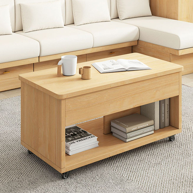 Modern Minimalist Rectangle Medium Density Fiberboard Hardware Coffee Table 3 - Tier For Living Room