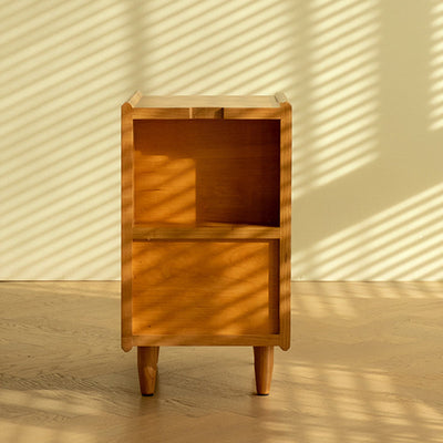 Contemporary Retro Cherry Wood Nightstand 1 - Cabinet For Bedroom