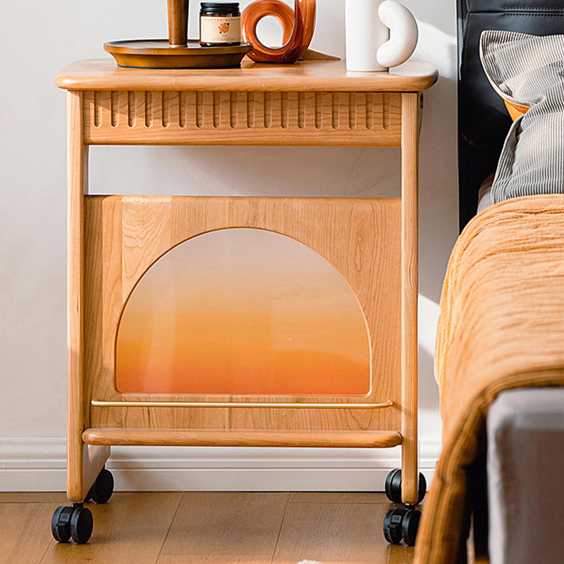 Modern Simplicity Cherry Wood Side Table 2 - Tier For Living Room