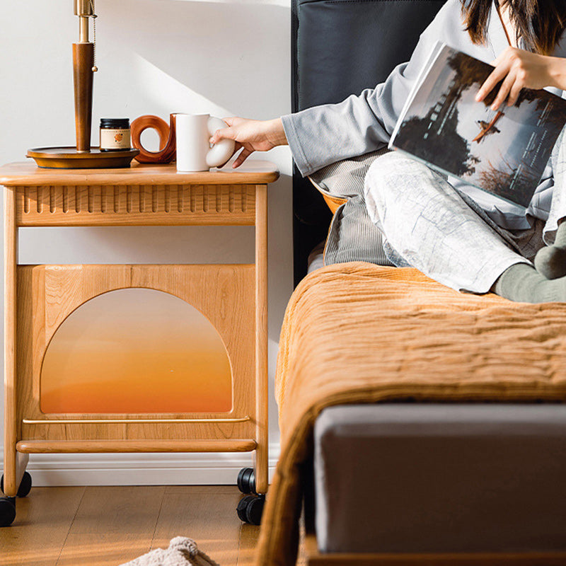 Modern Simplicity Cherry Wood Side Table 2 - Tier For Living Room