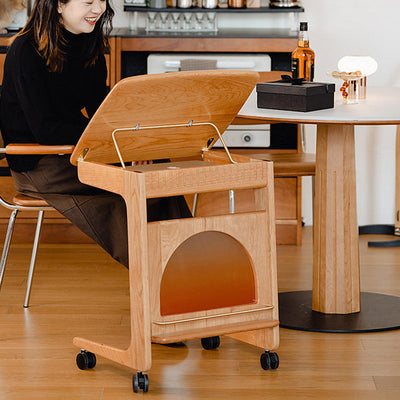 Modern Simplicity Cherry Wood Side Table 2 - Tier For Living Room