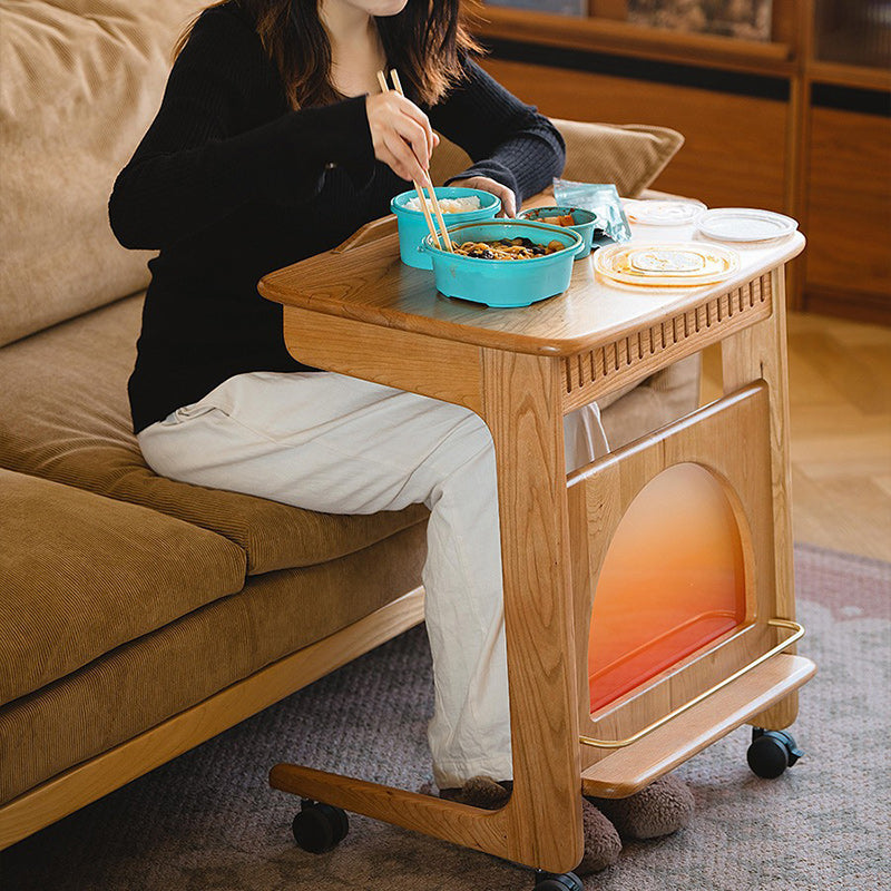 Modern Simplicity Cherry Wood Side Table 2 - Tier For Living Room