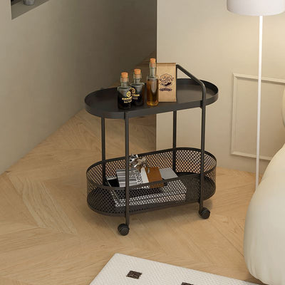 Modern Simplicity Iron Stainless Steel Side Table 2 - Tier For Living Room