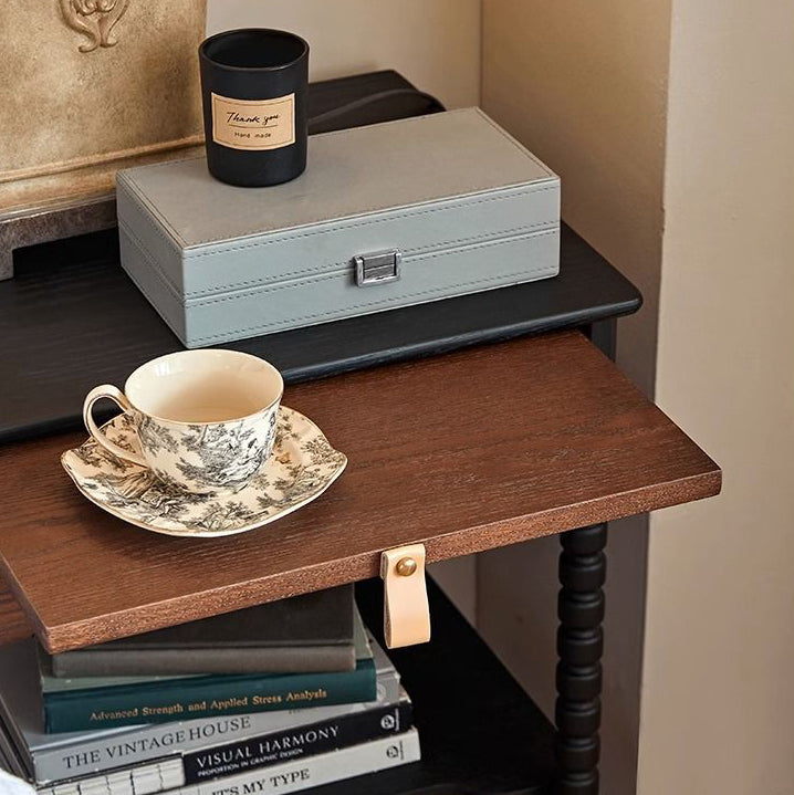 Traditional French Solid Wood Red Oak Nightstand 1 - Drawer For Bedroom