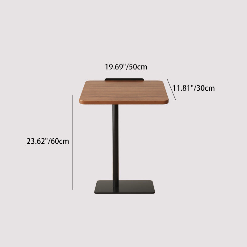 Moderner Einfachheit Rechteck Kirschholz Edelstahl Beistelltisch 2 - Stufen für Wohnzimmer 