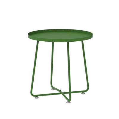 Table d'appoint ronde minimaliste moderne en acier plein 1 - Plateau pour salon 