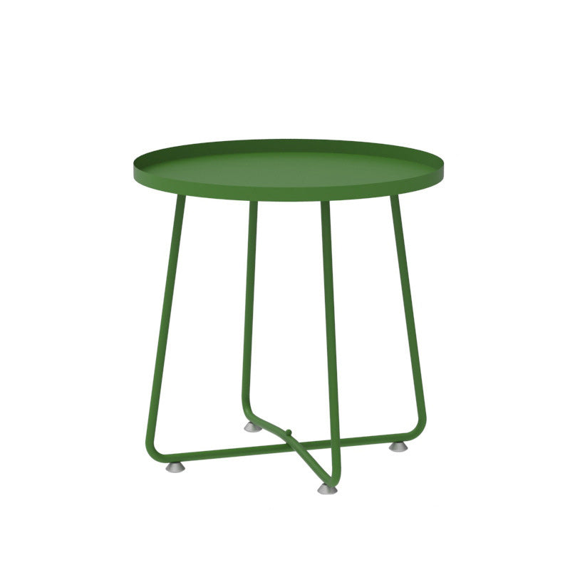 Modern Minimalist Round Full Steel Side Table 1 - Tray For Living Room