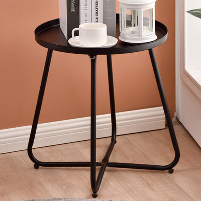 Modern Minimalist Round Full Steel Side Table 1 - Tray For Living Room