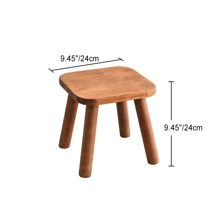 Modern Minimalist Square Wooden Low Stool For Living Room