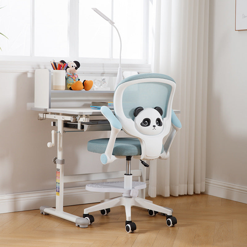 Contemporary Creative Kids Square Panda PP Hardware Desk Chair Backrest Armrest For Home Office