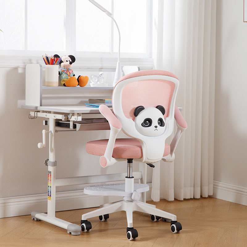 Contemporary Creative Kids Square Panda PP Hardware Desk Chair Backrest Armrest For Home Office