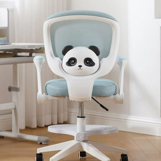 Contemporary Creative Kids Square Panda PP Hardware Desk Chair Backrest Armrest For Home Office