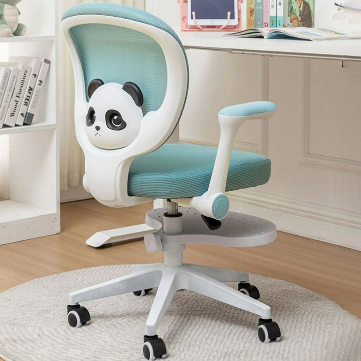 Contemporary Creative Kids Square Panda PP Hardware Desk Chair Backrest Armrest For Home Office