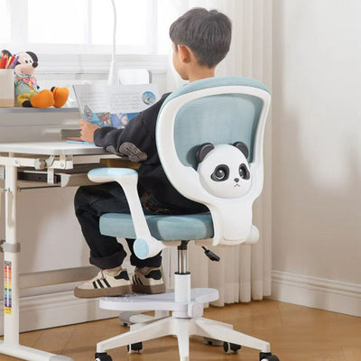 Contemporary Creative Kids Square Panda PP Hardware Desk Chair Backrest Armrest For Home Office