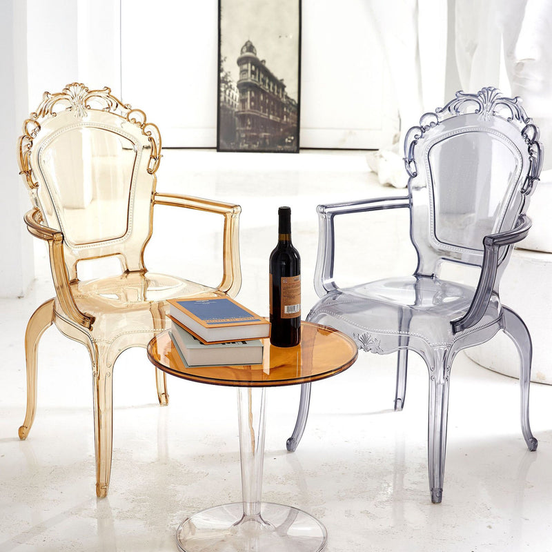 Modern Minimalist Wedding Square Carved Acrylic Plastic Dining Chair Backrest For Dining Room