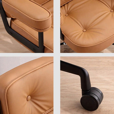 Contemporary Luxury Oval Leather Aluminum Chair Backrest Armrest For Living Room