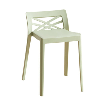 Contemporary Creative Rectangular Plastic Chair Backless Armless For Living Room