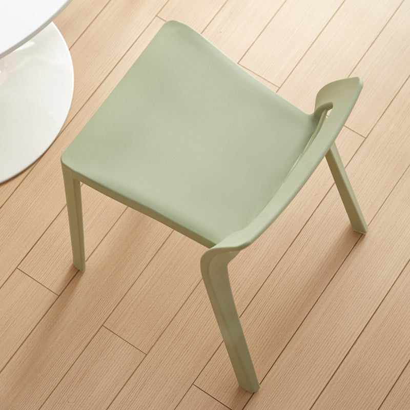 Contemporary Creative Rectangular Plastic Chair Backless Armless For Living Room