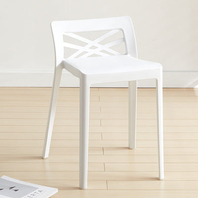 Contemporary Creative Rectangular Plastic Chair Backless Armless For Living Room