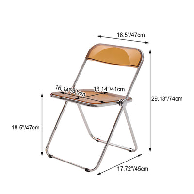 Modern Minimalist Square Acrylic Iron Foldable Chair Backrest For Living Room