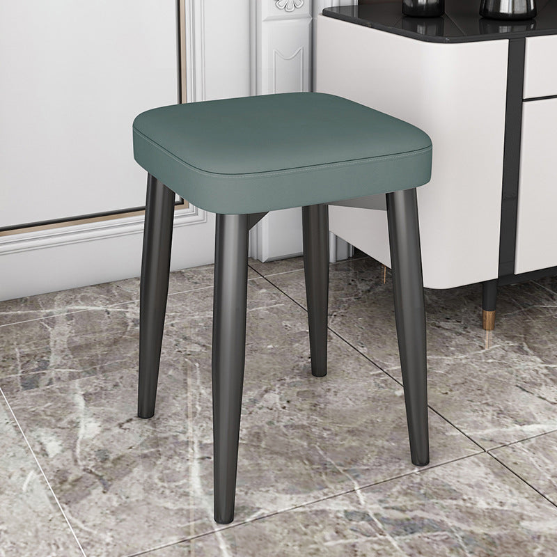 Modern Simplicity Square Upholstered Sponge Latex Carbon Steel Dining Chair For Dining Room