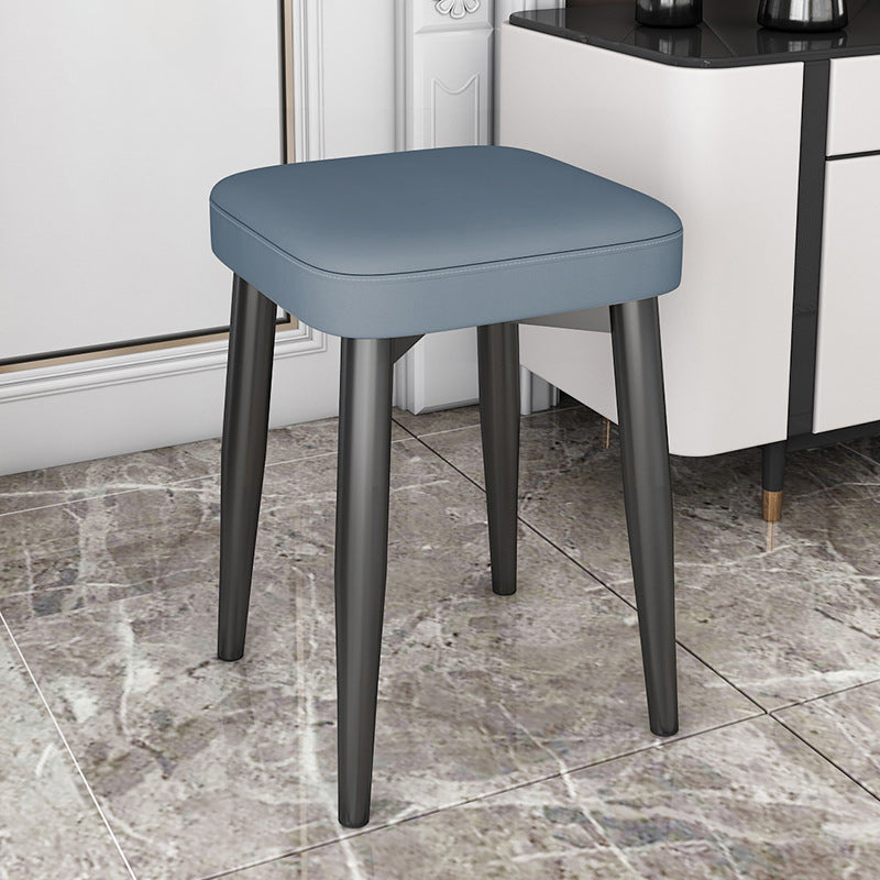 Modern Simplicity Square Upholstered Sponge Latex Carbon Steel Dining Chair For Dining Room