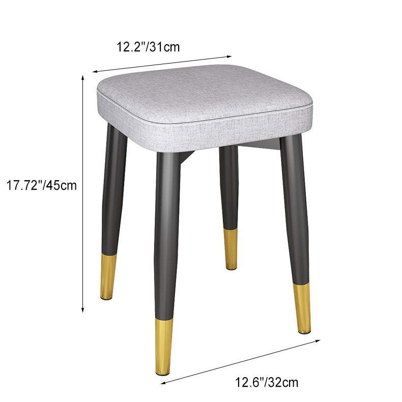 Modern Simplicity Square Upholstered Sponge Latex Carbon Steel Dining Chair For Dining Room