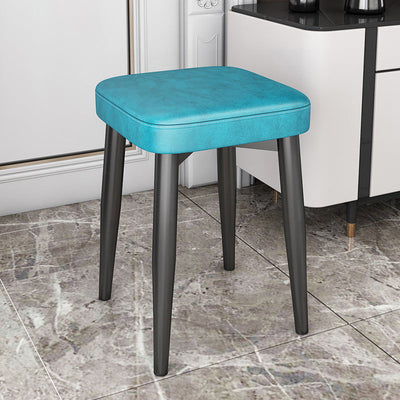 Modern Simplicity Square Upholstered Sponge Latex Carbon Steel Dining Chair For Dining Room