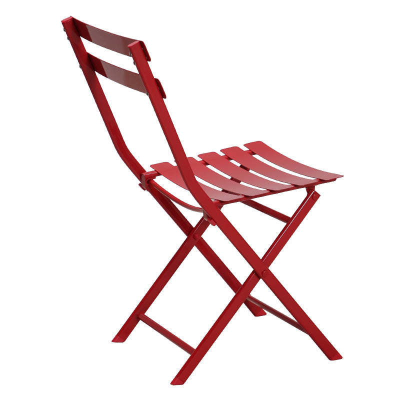 Contemporary Nordic Square Iron Foldable Chair Backrest For Living Room