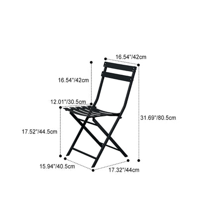 Contemporary Nordic Square Iron Foldable Chair Backrest For Living Room