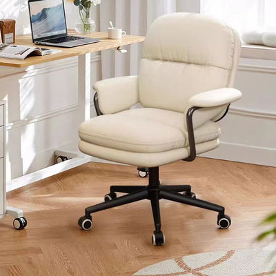 Modern Minimalist Leather Nylon Steel Square Bread Desk Chair Backrest Armrest For Home Office