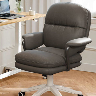 Modern Minimalist Leather Nylon Steel Square Bread Desk Chair Backrest Armrest For Home Office