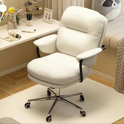 Modern Minimalist Leather Nylon Steel Square Bread Desk Chair Backrest Armrest For Home Office