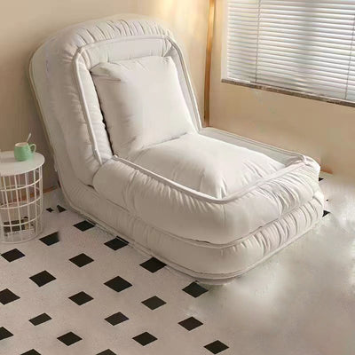 Chaise d'accent rectangulaire en fer et tissu minimaliste moderne avec dossier pour salon 